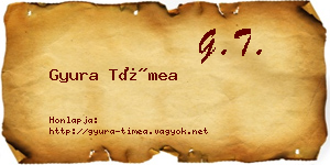Gyura Tímea névjegykártya